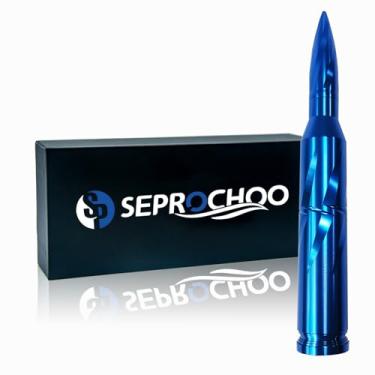 Imagem de Antena bullet de carro caminhão 50 cal, acessórios de rádio, substituição universal para GMC Sierra 1500 Chevy Dodge Ram Silverado 1500 2500 3500 Ford F150 F250 F350 padrão espiral (azul, 14 cm)
