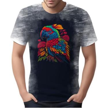 Imagem de Camiseta Camisa Aves Araras Vermelha Cores Papagaios HD 1 - Enjoy Shop