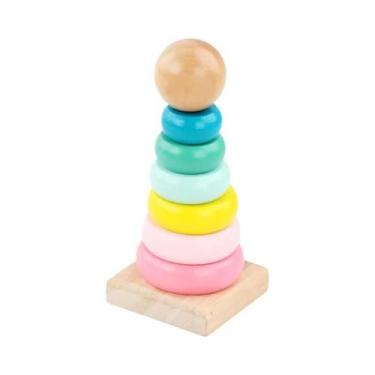 Imagem de Blocos de Madeira Montessori Coloridos e Chocalhos Musicais Educativos