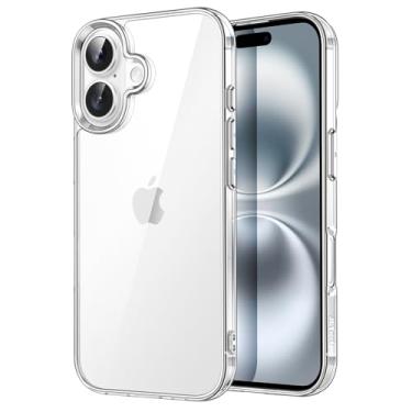 Imagem de JETech Capa para iPhone 16 6,1 Polegadas, Case Protetora de Telefone à Prova de Choque, Anti-Amarelecimento, Capinha Parte Traseira Transparente Anti-Riscos (Claro)