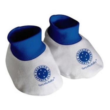 Imagem de Sapatinho Cruzeiro Pantufa Bebê Recém Nascido Oficial - Brasfoot, Únic