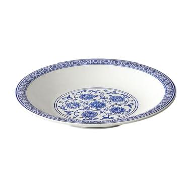 Imagem de Pratos de porcelana de imitação comercial, prato profundo de lagosta de frutos do mar de restaurante - 3 2068-14 - azul e branco clássico