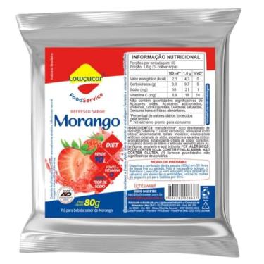 Imagem de Refresco Suco em Pó Sabor Morango Zero Açúcares 80g - Magro Lowçúcar