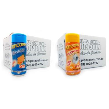 Imagem de Temperos Para Pipoca Cx 12 Un - Cheddar E Sal Popcorn - Flavored Popco
