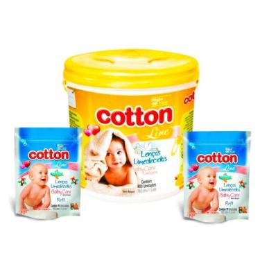 Imagem de Lenço Umedecido 400 Unidades - Cotton Line