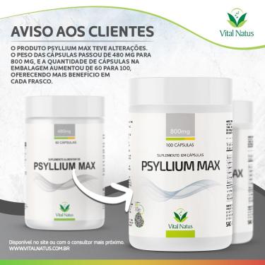 Imagem de Psyllium max 100 capsulas. vital natus
