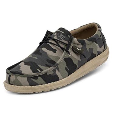 Imagem de Hey Dude All Wally Styles masculino | Sapatos masculinos | Mocassins masculinos com cadarço | Confortável e leve, Camuflagem, 40