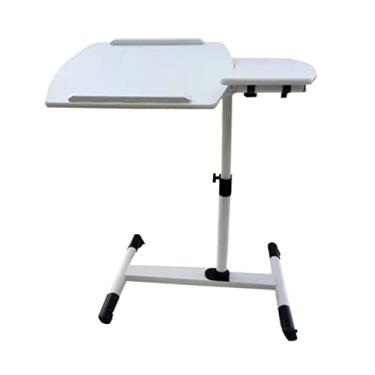 Imagem de Mesa dobrável ajustável para cama de hospital, mesa móvel para laptop - mesa de carrinho portátil, estação de trabalho para computador