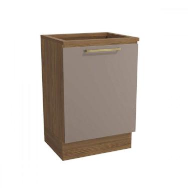 Imagem de Balcão de Cozinha 60 Cm Isabel 1 Porta Nogueira/Marrom Claro - Kappesberg