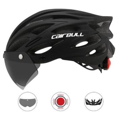 Imagem de Capacete Ciclismo Mtb Com Viseira Magnética Led Ultraleve - Cairbull, 