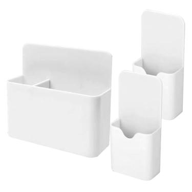 Imagem de Porta-lápis, suporte magnético para canetas, 3 peças, suporte magnético forte para canetas, autoadesivo, para quadro branco, suporte de lápis leve para casa, escritório e escola