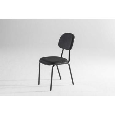 Imagem de Cadeira Secretária Tecido Preto - SchoolCenter