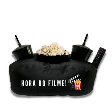 Imagem de Almofada Porta Pipoca Hora do Filme - Cine Couple, Preto