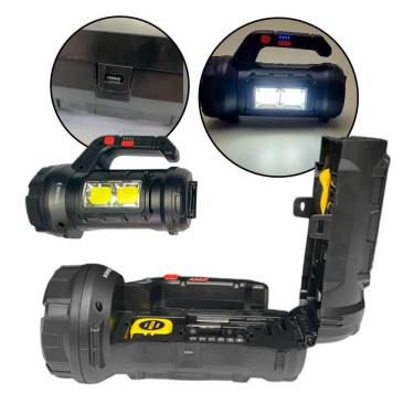 Imagem de Lanterna de Mão USB com Ferramentas Luz Alerta vermelho e azul