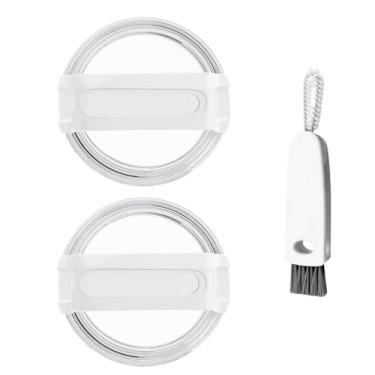 Imagem de Tampa de copo de 1,134 g compatível com copo Stanley, pacote com 2 capas de copo à prova de respingos à prova de poeira adequadas para Stanley Quencher 2.0 Tumbler 1,134 g, com escova de limpeza de