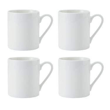 Imagem de MIKASA Egret Conjunto de canecas de porcelana fina, 4 peças, 380 ml, caixa de presente