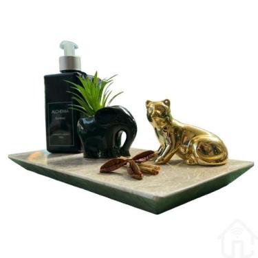 Imagem de Bandeja Para Doces Pedra Bege Bahia Multiuso 30x15x2 - Casa Online