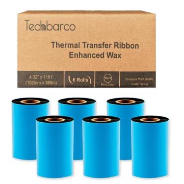 Imagem de Fita de Transferência Térmica Techbarco Enhanced Wax - 102mm x 360m