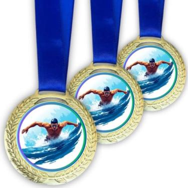 Imagem de Kit com 100 Medalhas, Medalha Personalizada para Premiação Esportiva, 