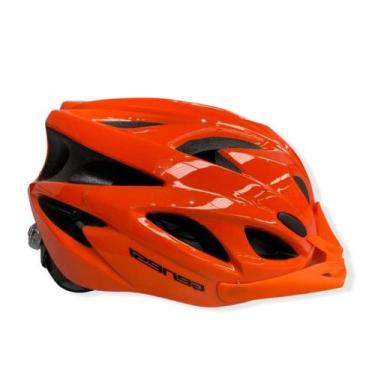 Imagem de Capacete Sinalizador Led Ciclismo - Genesi - inmold, Laranja neon