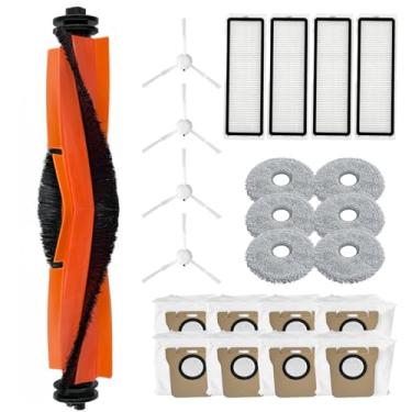 Imagem de NUHFUFA 23 peças de acessórios para aspirador de pó robô para Xiao-mi Mijia X20/X20 Plus, 1 escova principal/4 escovas laterais/4 filtro/6 lenços/8 x saco de poeira