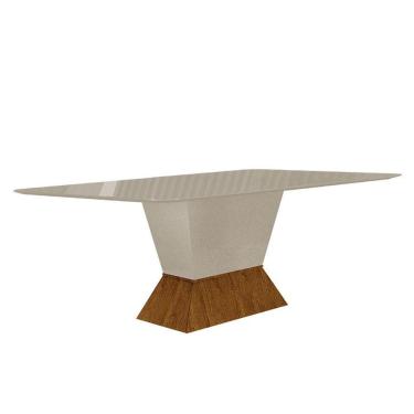 Imagem de Mesa de Jantar Larissa 180x90 Off White Freijó - Leifer Móveis