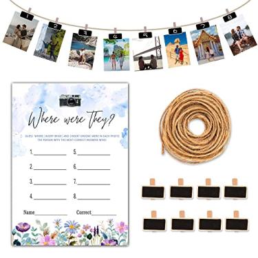 Imagem de Jogos de chá de panela, onde estavam eles, jogos de chá de panela para despedida de solteira, festa de noivado de casamento, conjunto de 30 cartas de jogo (B06)