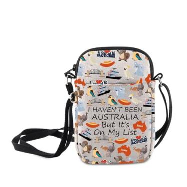 Imagem de MNIGIU Bolsa tiracolo Australia Symbols Landmark Gift I Haven't Been Australia But It's On My List, I Haven't Been Australia But It's on My List