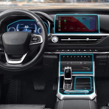 Imagem de YREAJZVS Adesivo protetor de painel de painel de caixa de engrenagens TPU interior antirarranhões acessórios de carro, para Chery Tiggo 7 Pro 2020 2021 2022