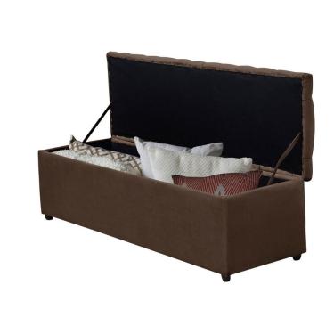 Imagem de Baú Recamier 1.38-Suede Marrom