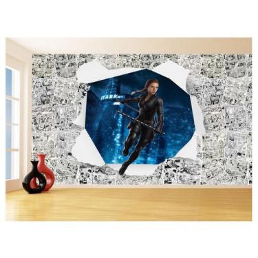 Imagem de Papel De Parede 3D Heróis Página Quadrinhos Hq 3,5M Nhma194 - Você Dec