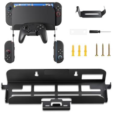 Imagem de PAWDIARY Wall Mount for Nintendo Switch 2 Console&Accessories, Metal Wall Mount with Hook for joycon Hanging & Bracket for Pro Controller, Safe Storage Your Switch 2 Console & Charging Dock