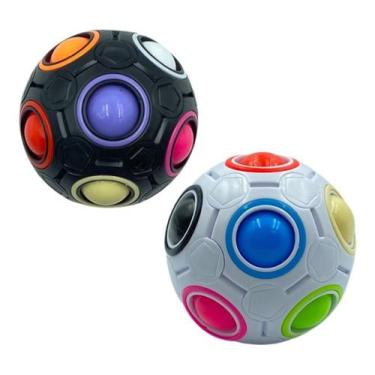 Imagem de Kit Com 2 Fidget Toy Brinquedo Antistress Cubo Bola Magica - Moyu Rubi
