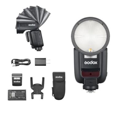 Imagem de GODOX V100 O Speedlite Camera Flash para Olympus,100W HSS 1/8000 2.4G,1.7s Tempo de Reciclagem com Sapata,70 Flashes de Potência Total,Suporta Carga Tipo C para OM SYSTEM