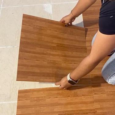 Imagem de Kit 10 Pisos Vinílicos Autocolante Porcelanato lavável Diversos Modelo