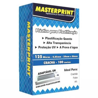 Imagem de Plastico para plastificação 125 micras - 0,05mm - 59mm x 86mm crachá -