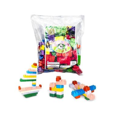 Imagem de Blocos De Montar Infantil Brinquedo Educativo Kit 120 Peças