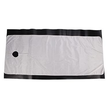 Imagem de Lençol de mesa de massagem curto espesso de pelúcia para cama de salão - Equipamento de spa confortável com furo - 80 x 200 cm - roxo e vermelho (branco)