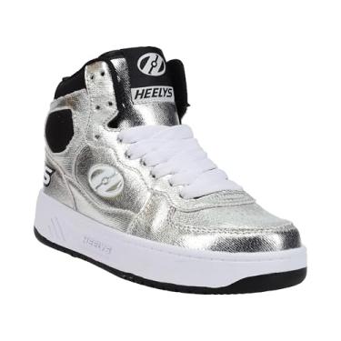 Imagem de HEELYS Sapato de salto com rodas, prata/preto, 37 EUA unissex criança grande