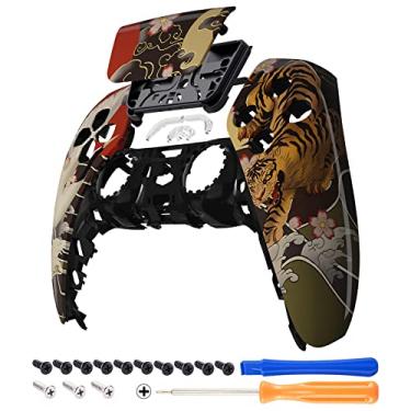 Imagem de eXtremeRate Capa Frontal Para Touchpad Tiger & Crane Compatível Com Controle Ps5 Bdm-010 020 030 040 050, Personalizada De Substituição Faça Você Mesmo