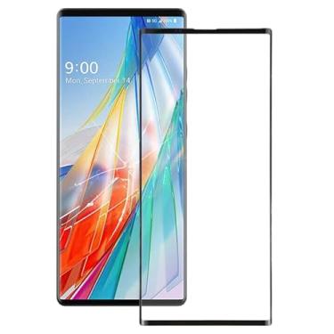 Imagem de YUNCHAO Acessórios telefônicos Lente de vidro externo da tela frontal com OCA para asa LG 5G LMF100N LM-F100N LM-F100V LM-F100 Substituição do telefone celular