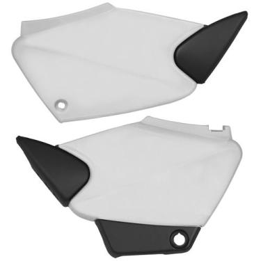 Imagem de Tampa Lateral Par Carenagem Cromo Forte Titan 2000 Até 2008, BRANCO CA