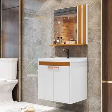 Imagem de Kit Banheiro Completo Pamela Balcão Cuba e Espelho - Várias Cores - JM