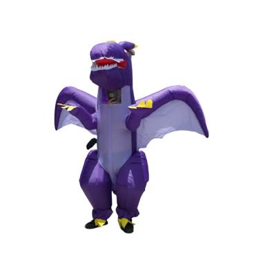 Imagem de Fantasia inflável para adultos – Fantasia de Halloween inflável para homens, mulheres e adolescentes, roupa engraçada de festa de cosplay, Terno com capuz de dinossauro soprado, Teen