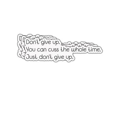Imagem de (3 peças) You Can Cuss The Whole Time Just Don't Give Up Adesivo Engraçado Citações Sarcásticas Frases Inspiradoras Adesivos de Vinil para Tumbler Laptop Kindle Garrafas de Água Livros Telefone