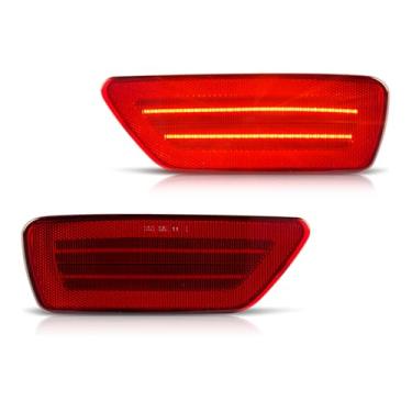 Imagem de Gempro Lâmpada refletora de LED para para-choque traseiro para Jeep Grand Cherokee 2011-2021, Patriot 2013-2017, Dodge Journey 2011-2020, 2 peças (lente vermelha)