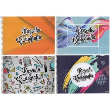 Imagem de Caderno Espiral Capa Flexível Cartografia e Desenho C/ Seda - 48 Folha