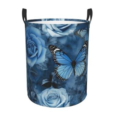 Imagem de Cesto de lavanderia rosa azul dobrável à prova d'água cesto de armazenamento de roupas com alças pano oxford organizador de brinquedos cesta para banheiro, lavanderia, quarto, pequeno