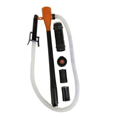 Imagem de Generic Extrator de fluido de óleo de transferência de combustível de óleo versátil bomba de transferência manual de 60 cm ferramenta de troca de fluido para, Branco, Laranja