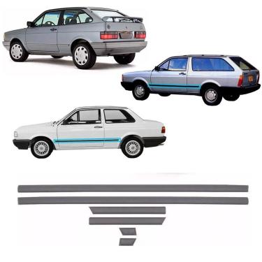 Imagem de Friso Lateral Vw Gol Saveiro Voyage Cinza Escuro 89/95
